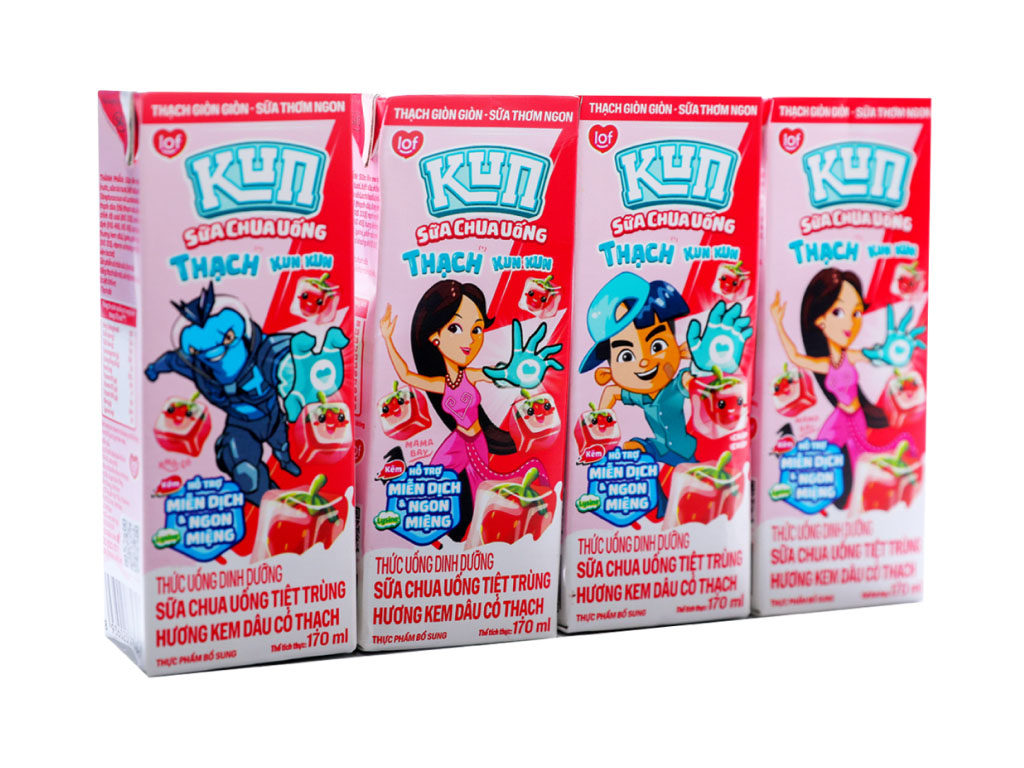 KUN SCU dâu có thạch 170ml 1