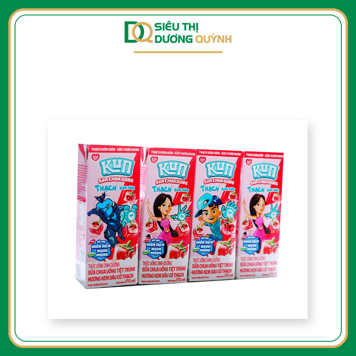 KUN SCU dâu có thạch 170ml