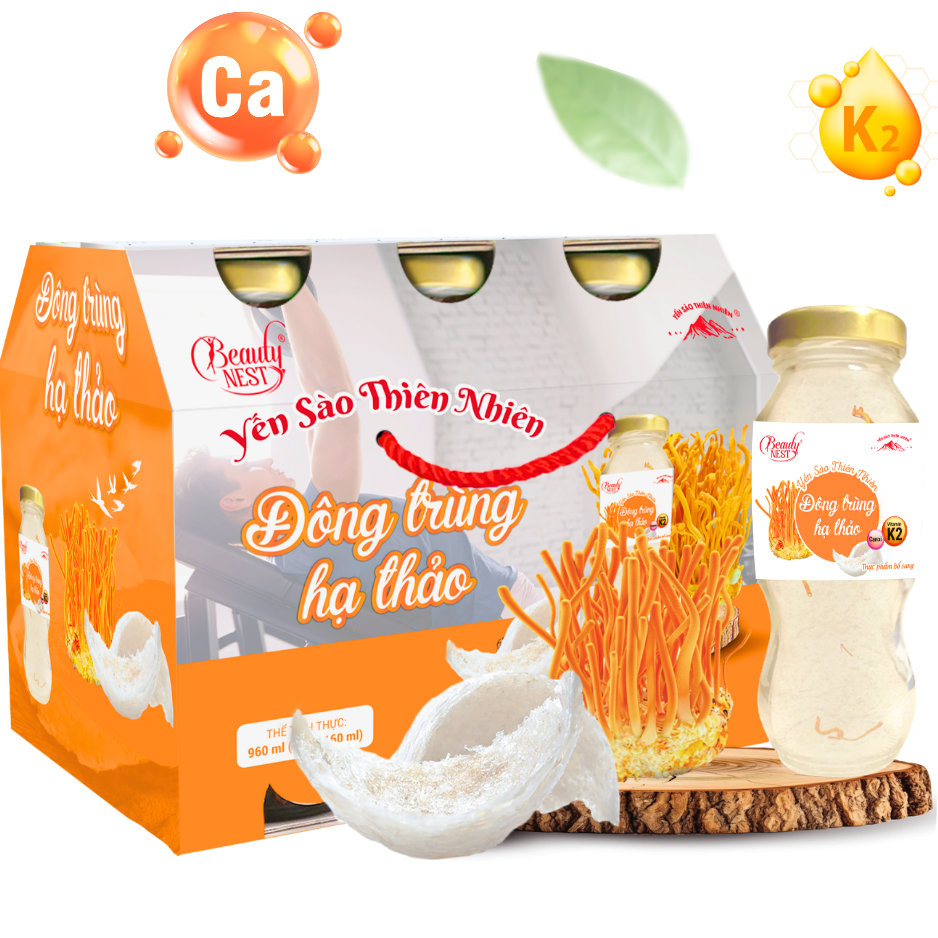 Beauty Nest – Yến sào đông trùng hạ thảo – Khay 6 lọ x 160ml