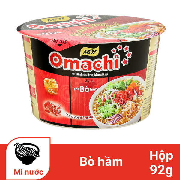 Mì khoai tây Omachi xốt bò hầm tô 93g 1
