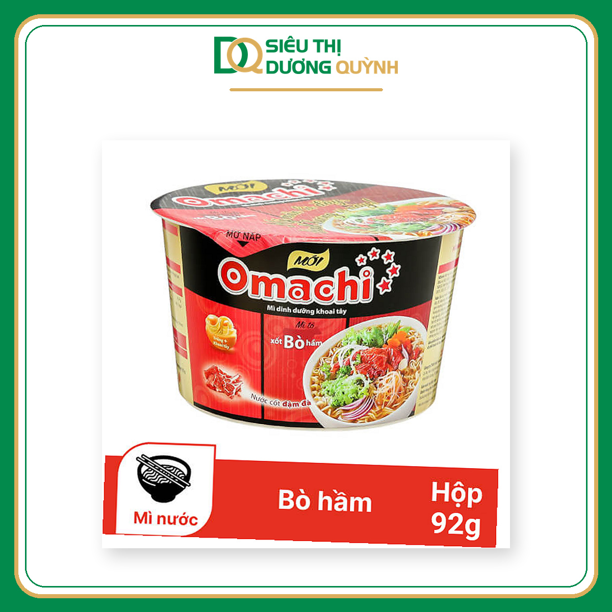 Mì khoai tây Omachi xốt bò hầm tô 93g