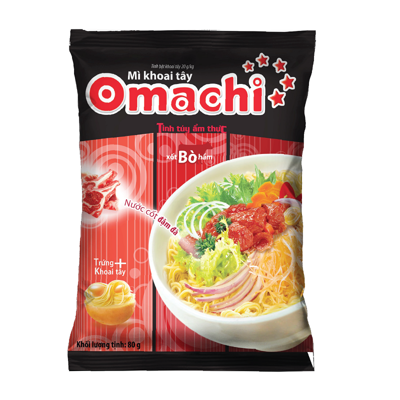 Mì Omachi bò hầm 81g 1