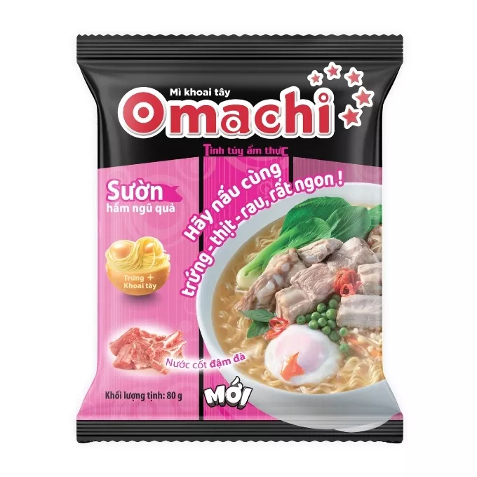 Mì Omachi sườn hầm ngũ quả 80g 1