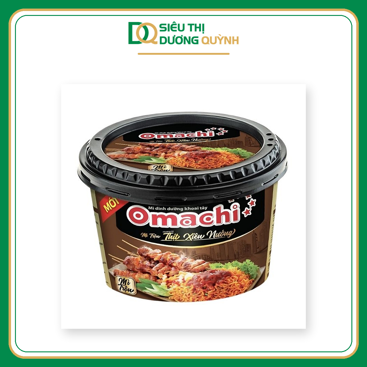Mì trộn Omachi thịt xiên nướng tô 104g