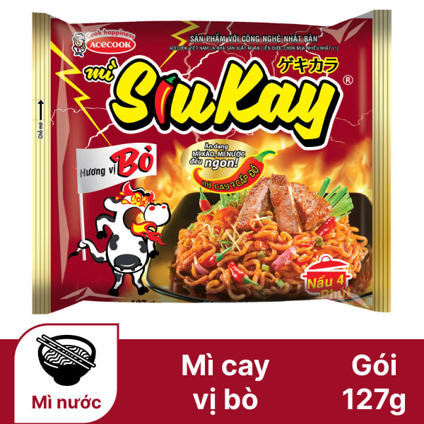 Mì SiuKay vị bò 127g 1