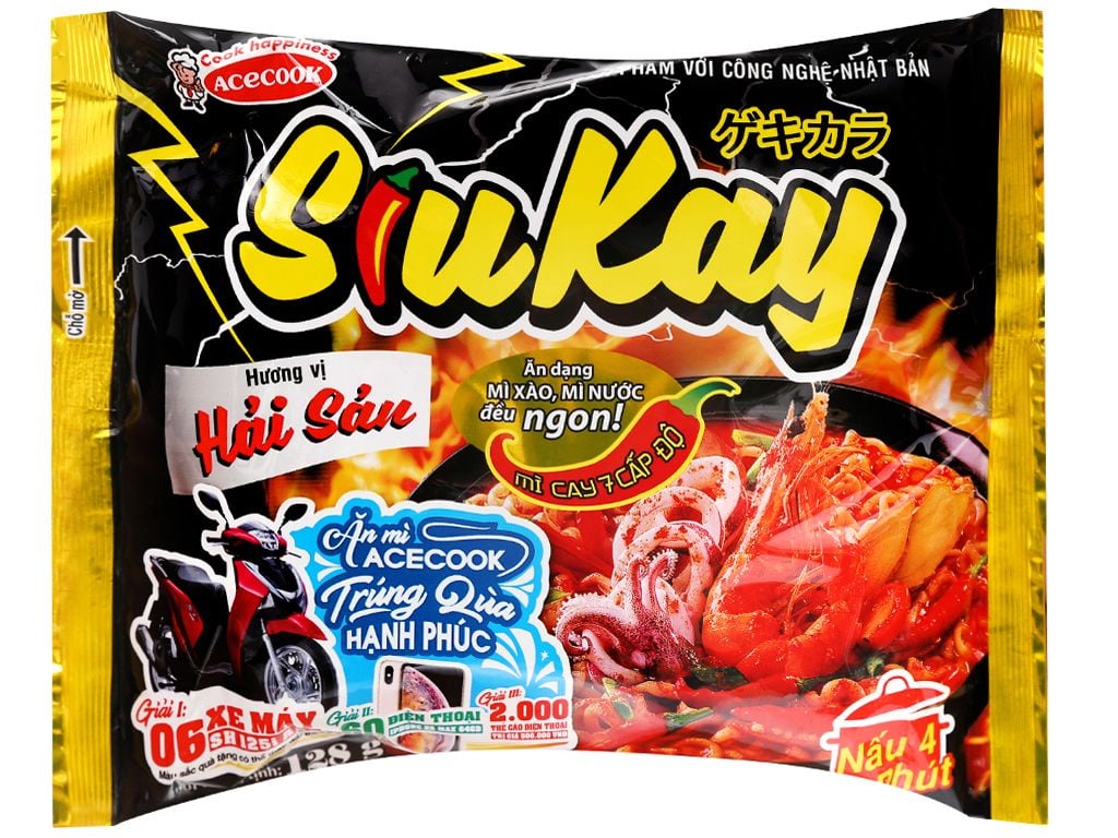 Mì SiuKay vị hải sản 128g 1