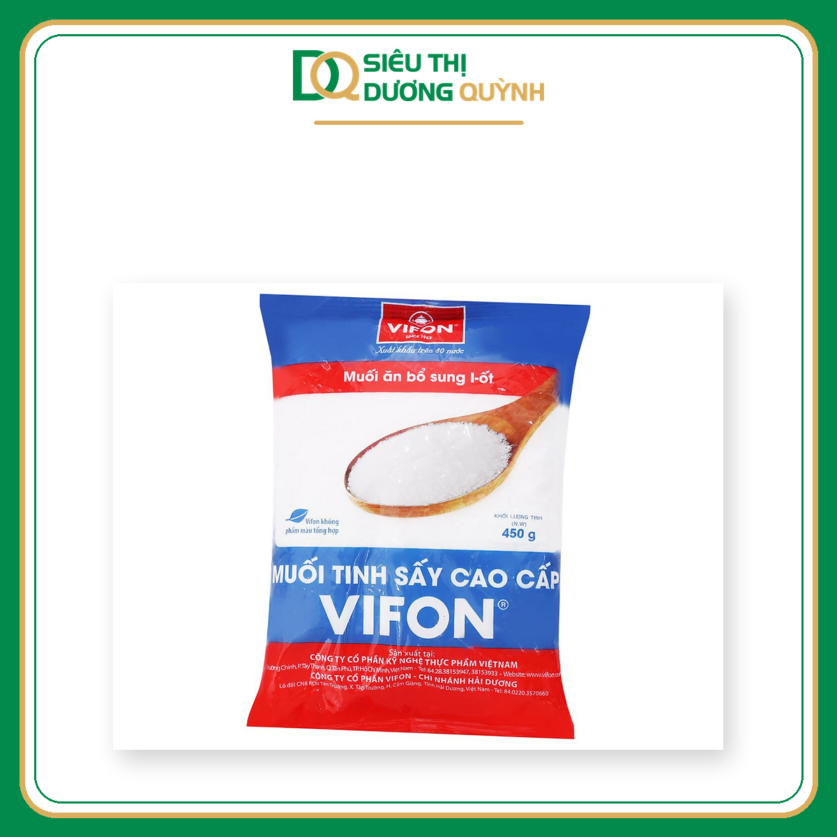 Muối tinh sấy Vifon 450gr