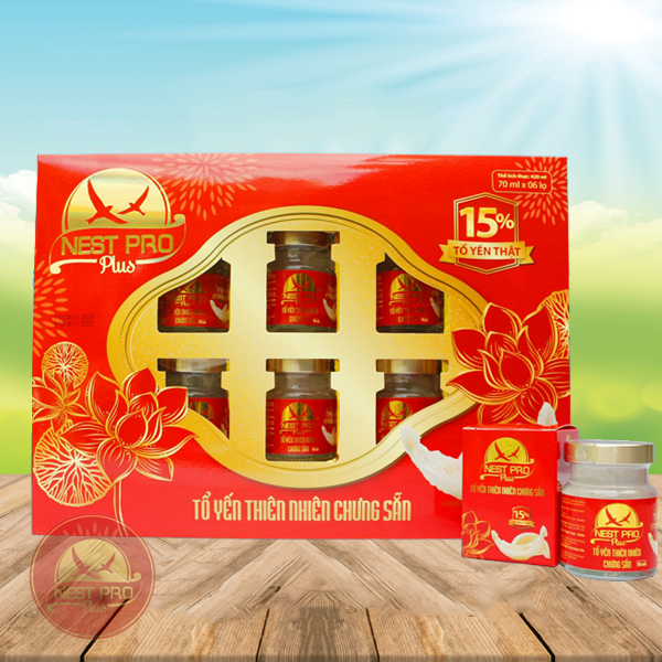 Hộp yến chưng sẵn Nest Pro Plus 15% - 6 hũ x 70ml