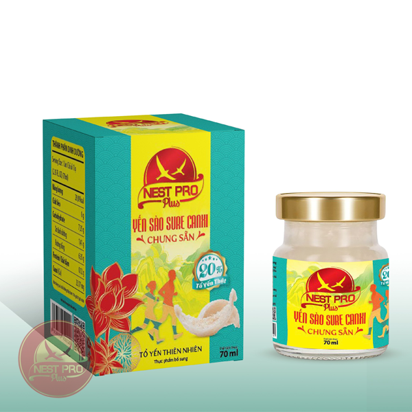 Lọ Yến Sure Canxi chưng sẵn 20% tổ yến thật – 70ml