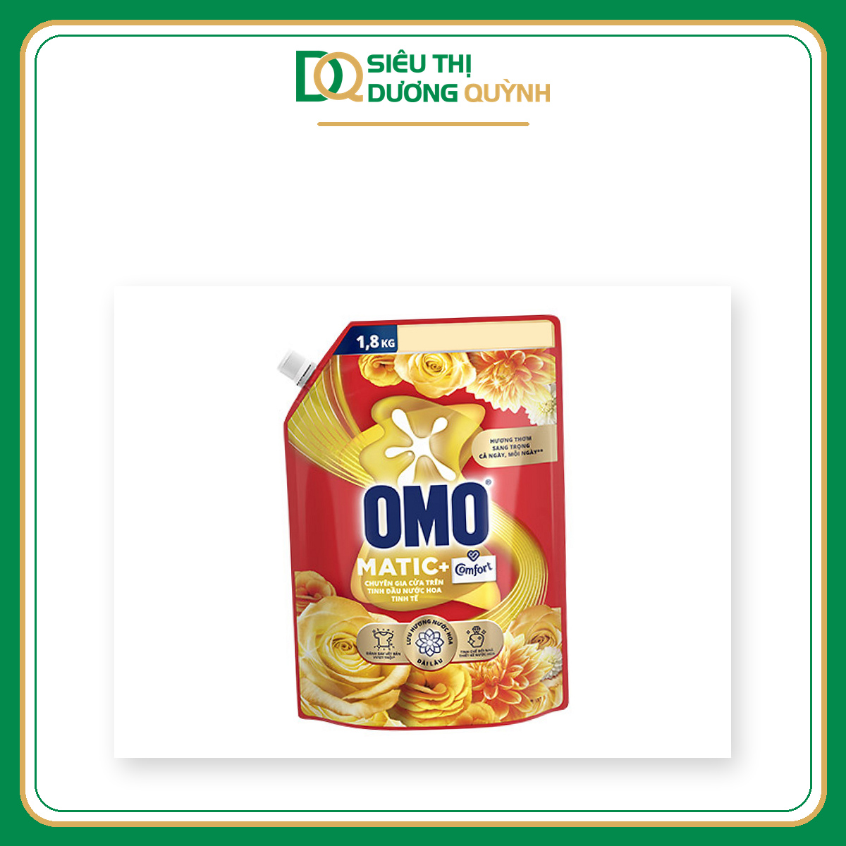 Nước giặt Omo máy giặt cửa trên tinh dầu nước hoa tinh tế 1.8kg