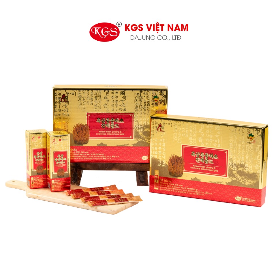 Nước hắc sâm đông trùng hạ thảo KGS 10ml x 30 gói