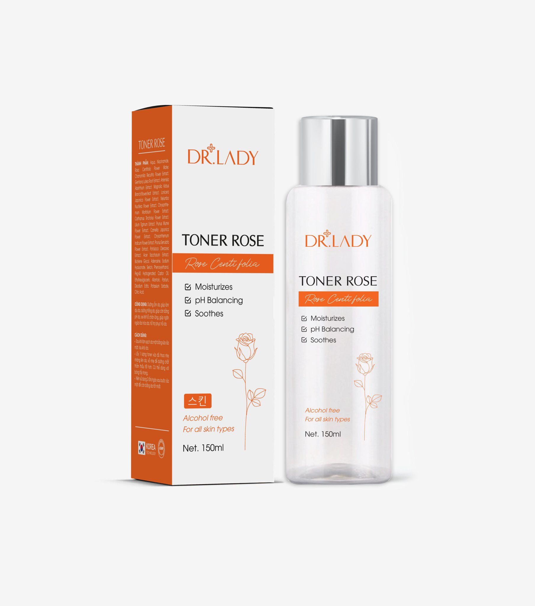 Nước hoa hồng Dr.Lady Toner Rose 150ml 1