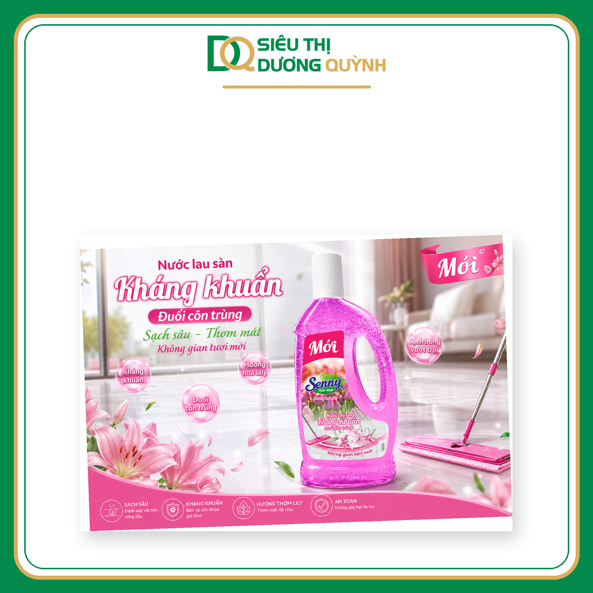 Nước lau sàn hương hoa Lily Senny 990ml