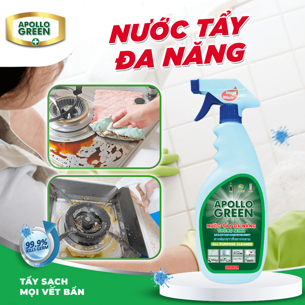 Nước tẩy Block máy đa năng Apollo Green 650gr 1