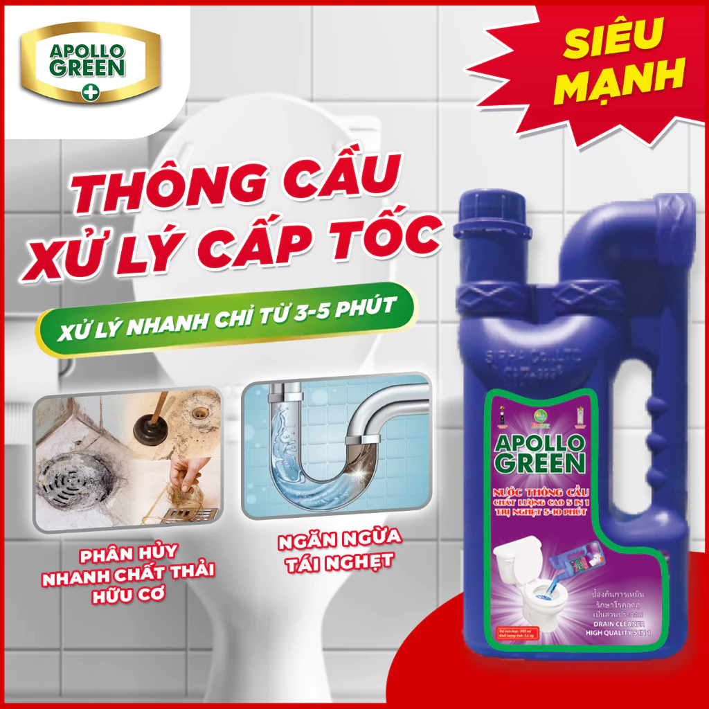 Nước thông cầu Thái Lan Apollo Green 1600gr 1