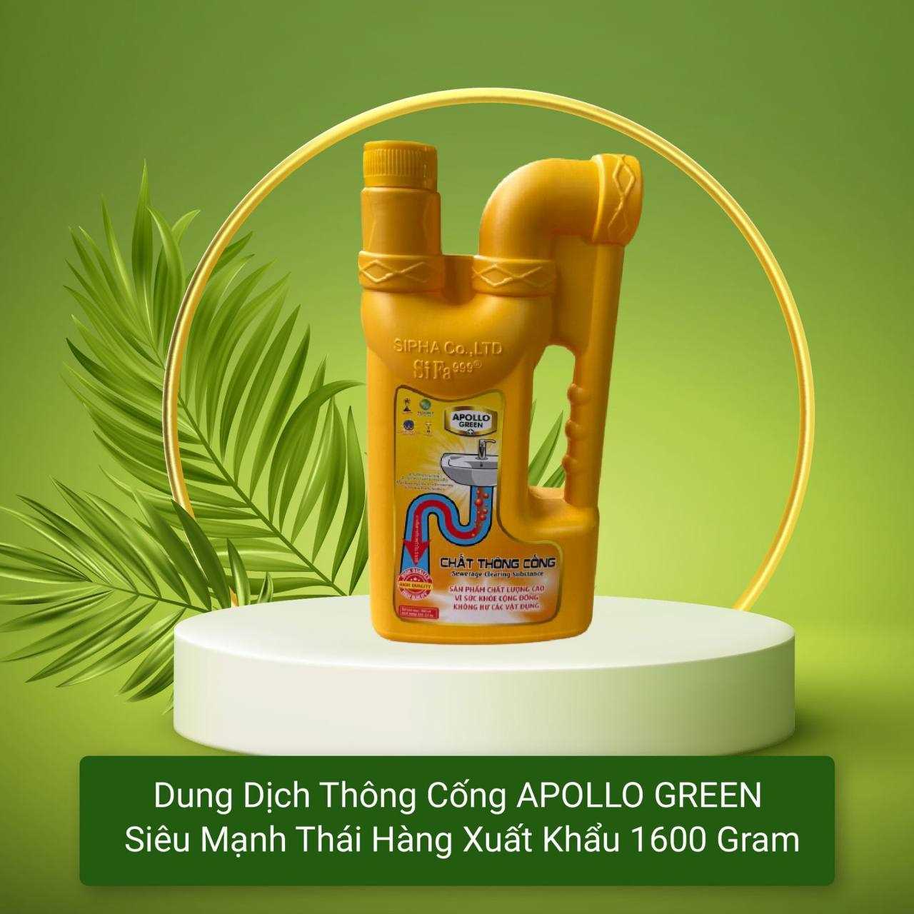 Nước thông cống Thái Lan Apollo Green 1600gr 1