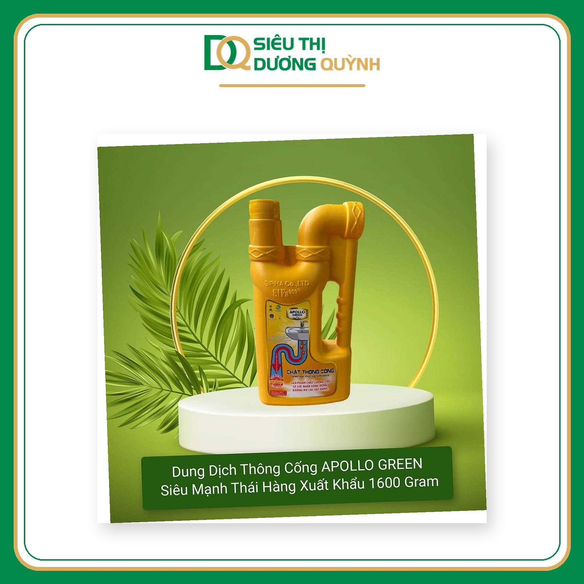 Nước thông cống Thái Lan Apollo Green 1600gr