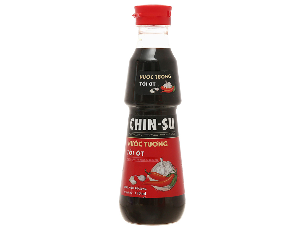 Nước tương Chinsu tỏi ớt 330ml 1