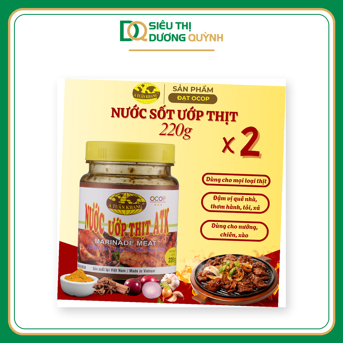 Nước ướp thịt A Tuấn Khang 220g
