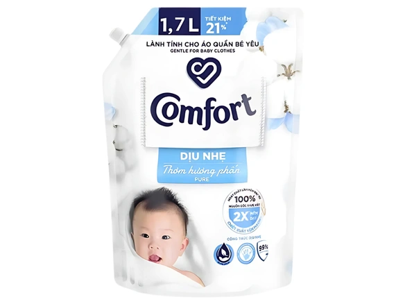 Nước xả Comfort Dịu Nhẹ hương phấn túi 1,7 lít 1