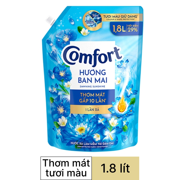 Nước xả vải Comfort Một Lần Xả hương Ban Mai túi 1,8 lít 1