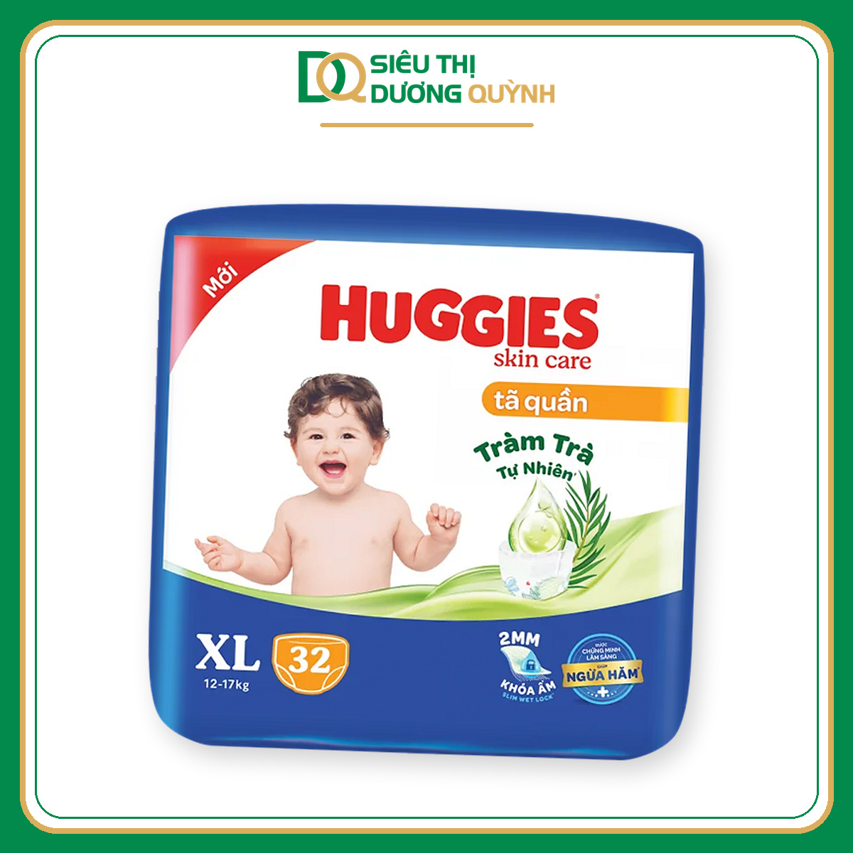 Tã quần Huggies Skin Care Tràm Trà size XL - 32 miếng
