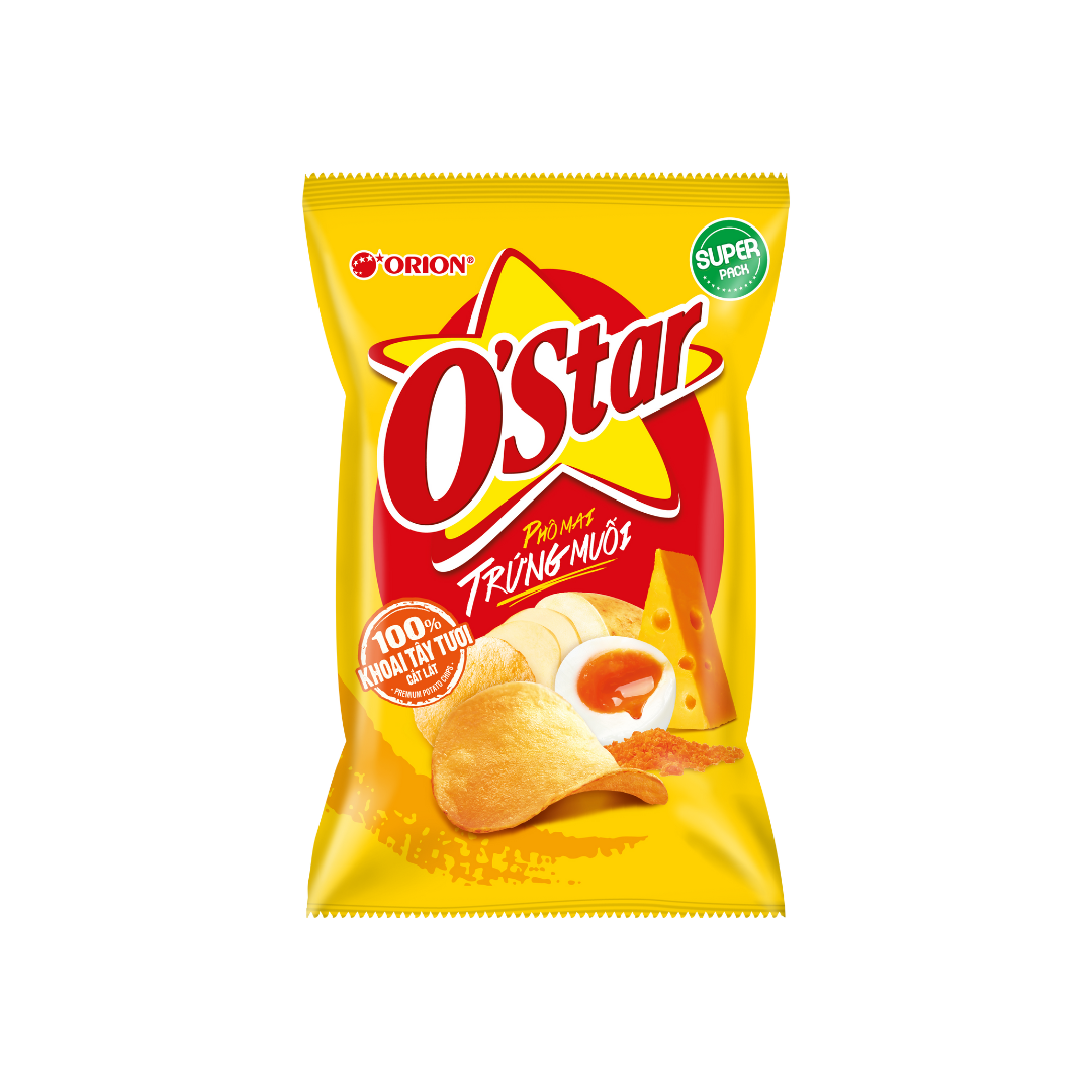 Snack Khoai tây Orion Phô mai trứng muối 53gr 1