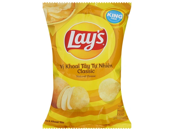 Snack Lay's khoai tây tự nhiên classic 53gr 1