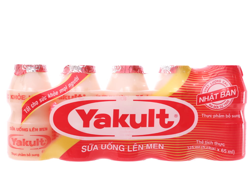 Sữa chua men sống Yakult lốc 5 chai 1
