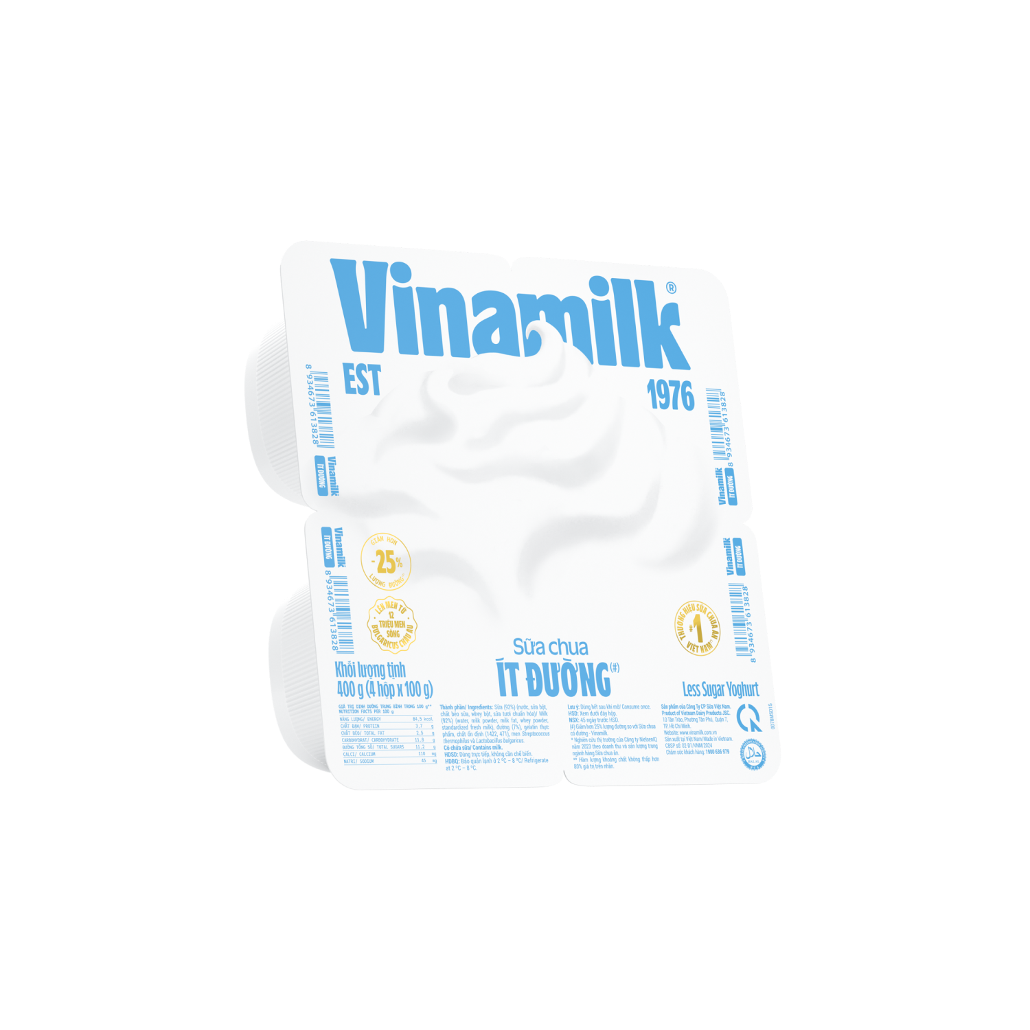 Sữa chua Vinamilk Ít đường 100g 1
