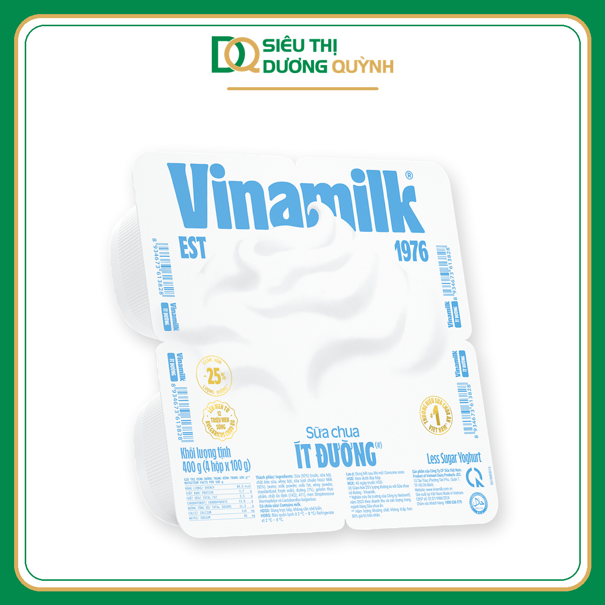 Sữa chua Vinamilk Ít đường 100g