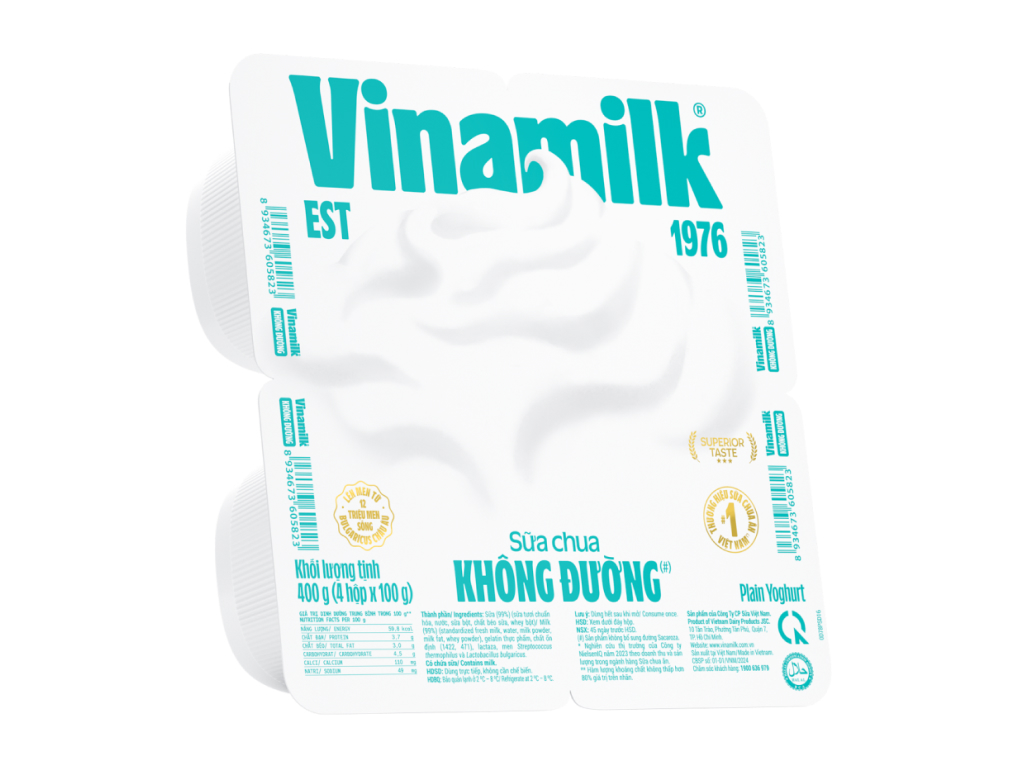 Sữa chua Vinamilk không đường 100g 1