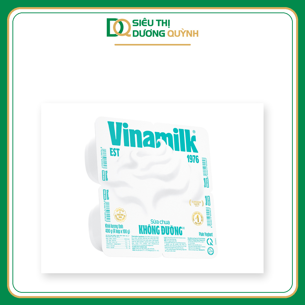 Sữa chua Vinamilk không đường 100g