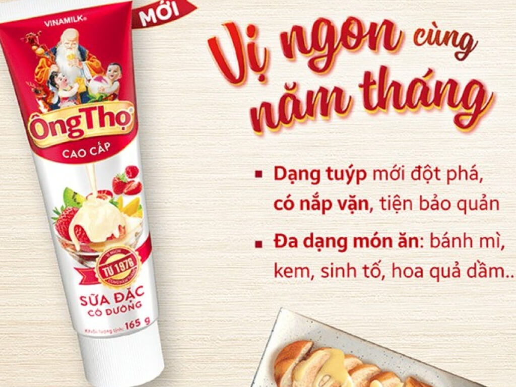 Sữa đặc Ông Thọ tuýp đỏ 165g 1