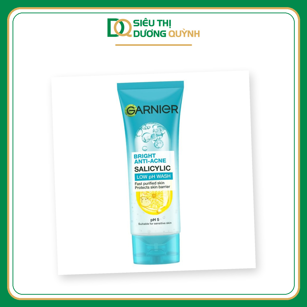 Sữa rửa mặt Garnier Bright Anti-Acne Salicylic Low pH 100ml
