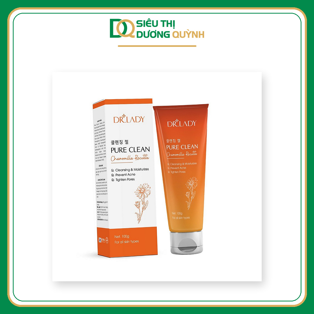 Sữa rửa mặt Dr.Lady Pure Clean 100g