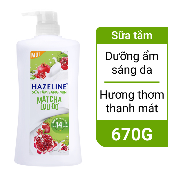 Sữa tắm Hazeline Matcha lựu đỏ 670g 1