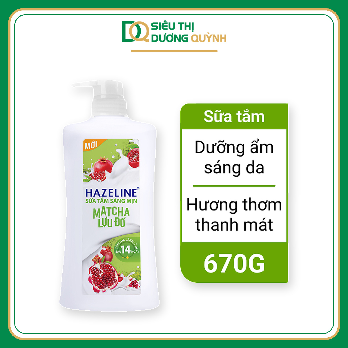 Sữa tắm Hazeline Matcha lựu đỏ 670g