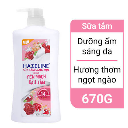Sữa tắm Hazeline Yến mạch dâu tằm 670g 1