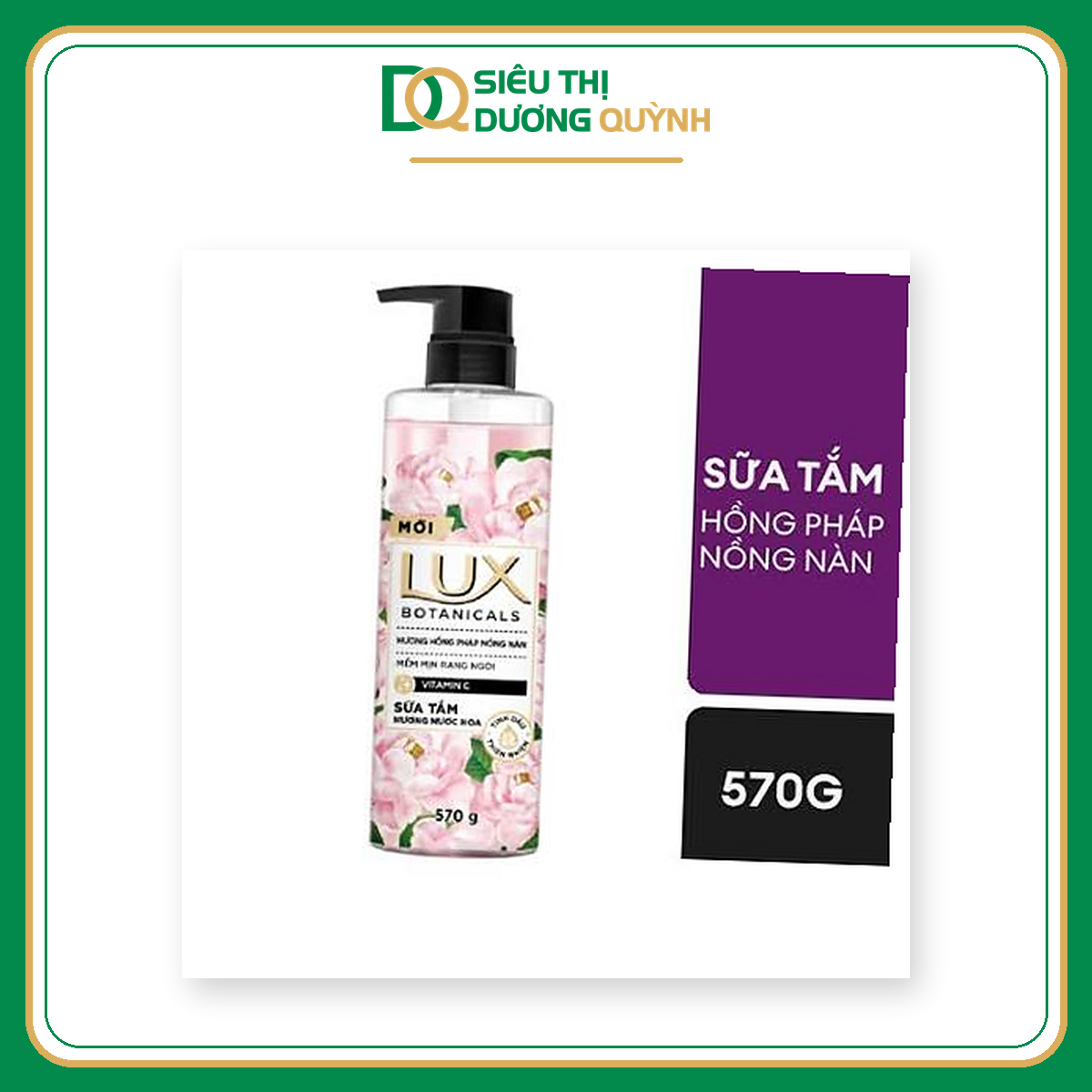 Sữa tắm Lux Botanicals hương Hồng Pháp Nồng Nàn 570g