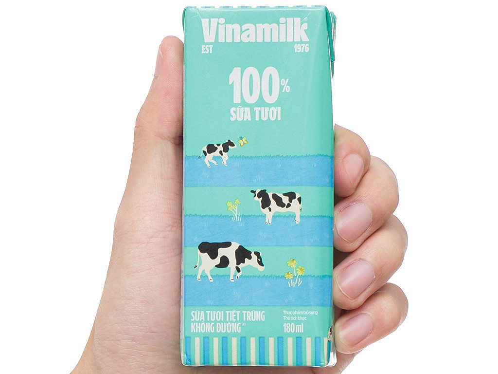 Sữa tươi tiệt trùng Vinamilk không đường lốc 4 hộp 1