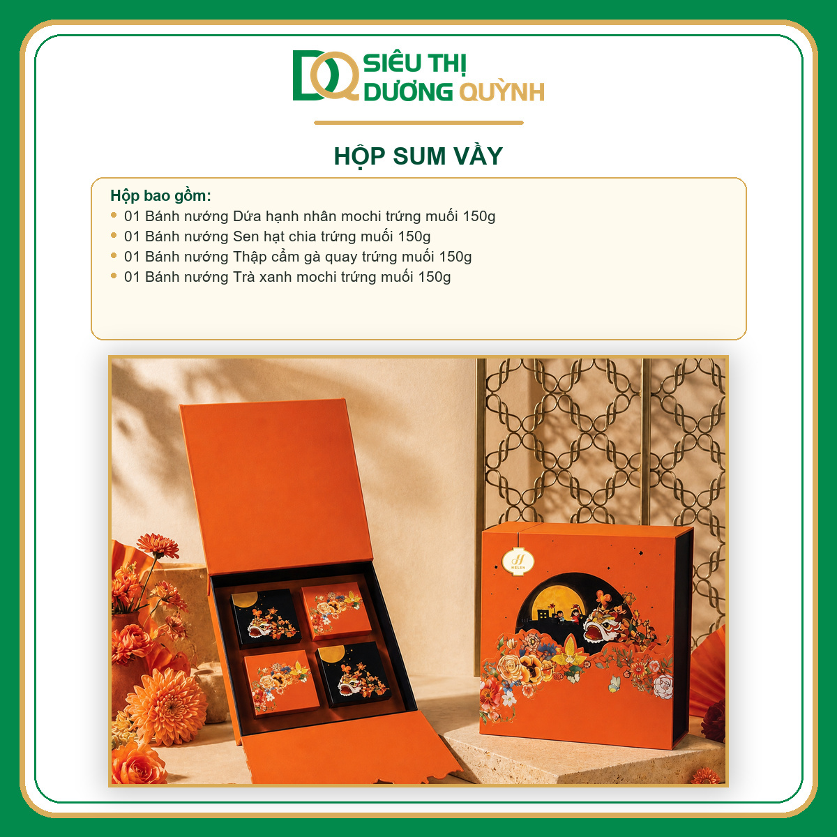Hộp Trung Thu Sum Vầy 4 bánh 150g