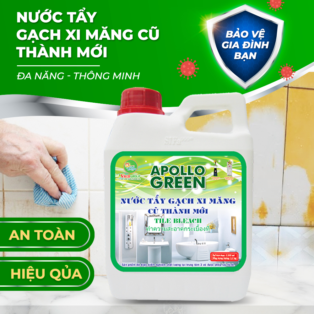 Tẩy gạch Apollo Green 1200gr 1