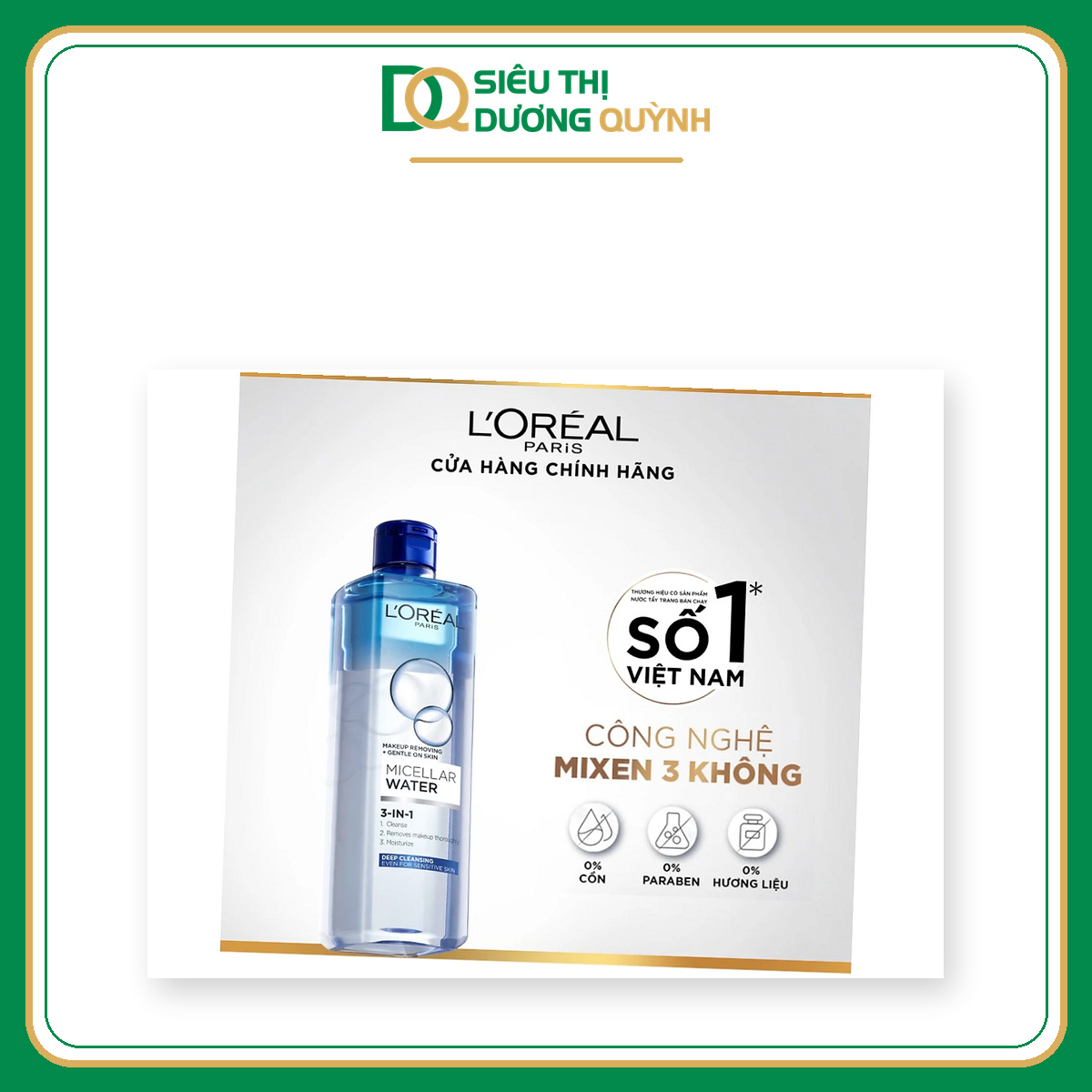 Nước tẩy trang L'Oréal Paris Micellar Water sạch sâu 400ml