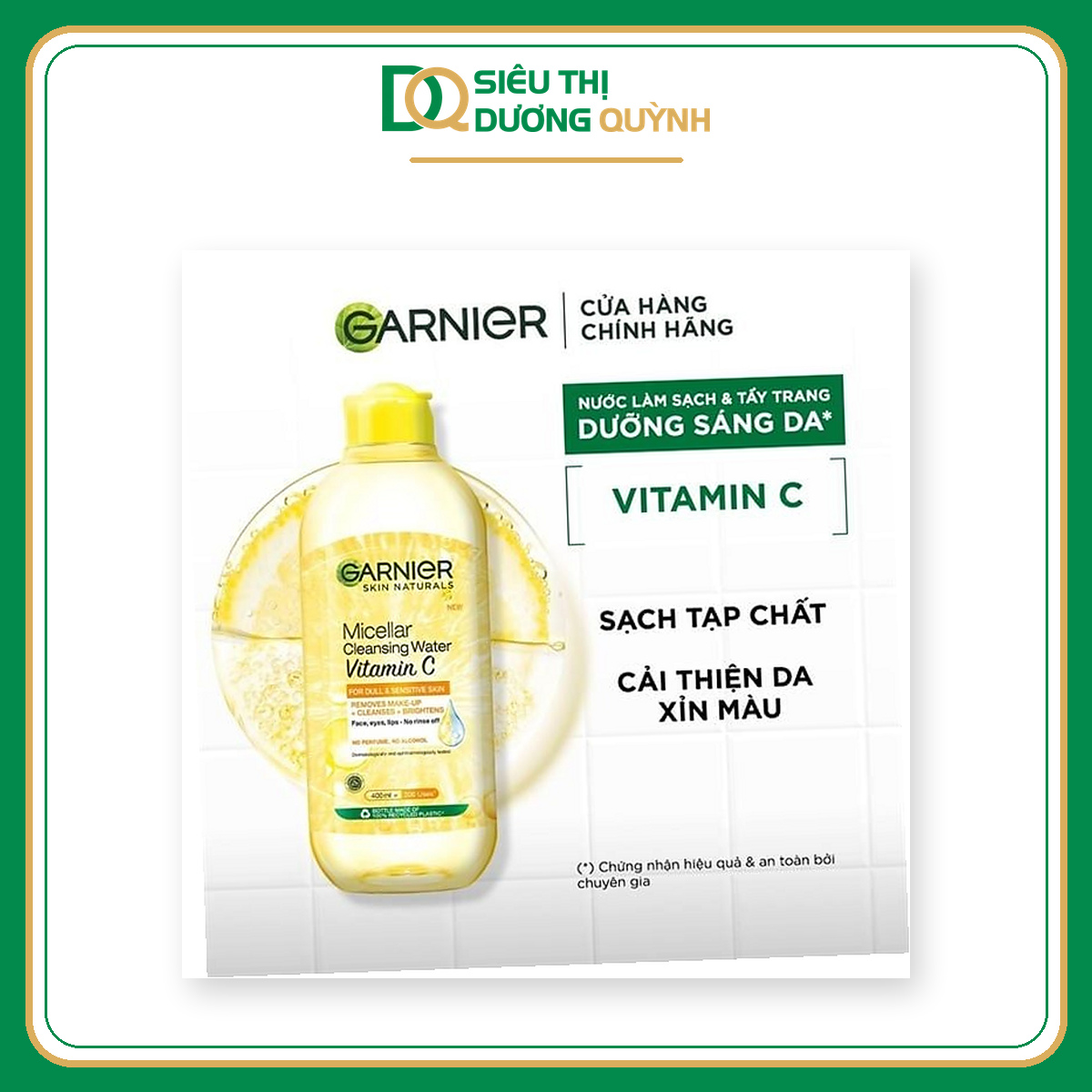 Nước tẩy trang Garnier Micellar Vitamin C 400ml