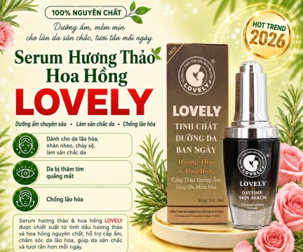 Serum tinh dầu hương thảo và hoa hồng Lovely 30ml 1