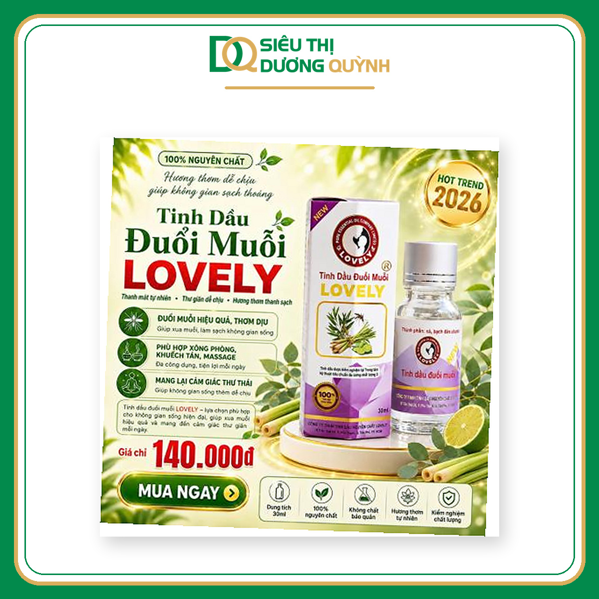 Tinh dầu đuổi muỗi Lovely 30ml