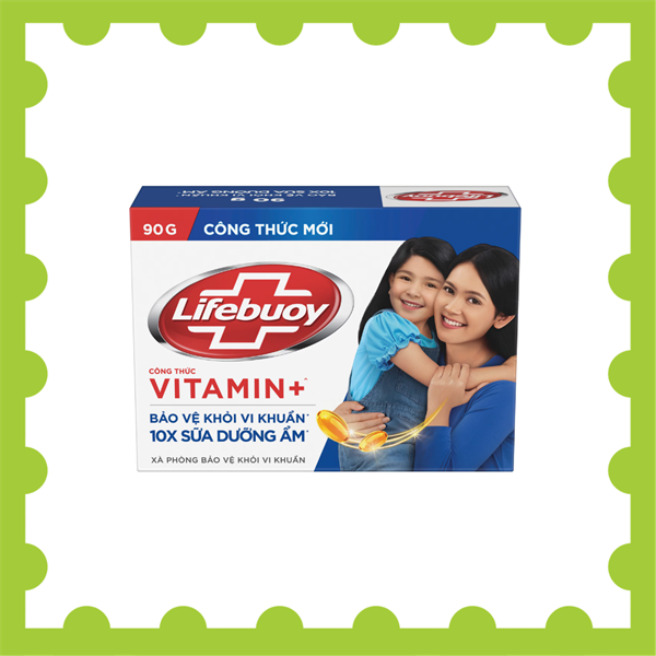 Xà phòng Lifebuoy 10X sữa dưỡng ẩm 90g 1