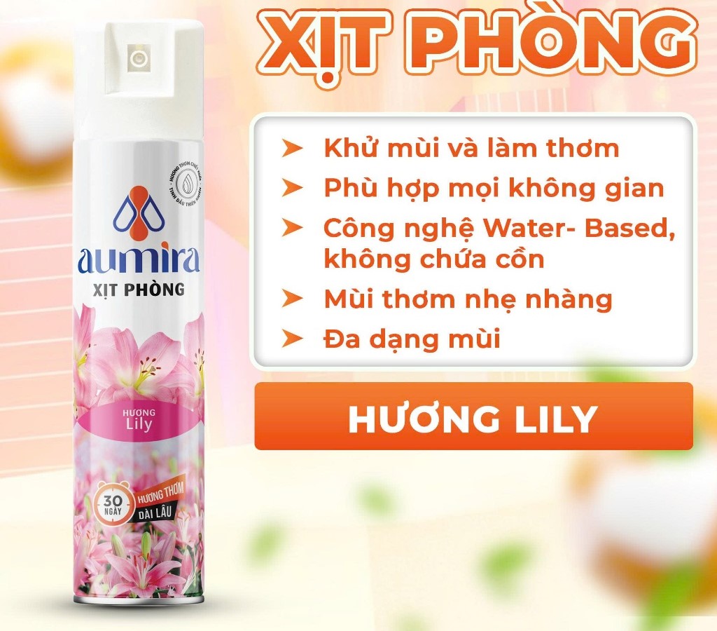 Xịt phòng Aumira Lily 280ml 1