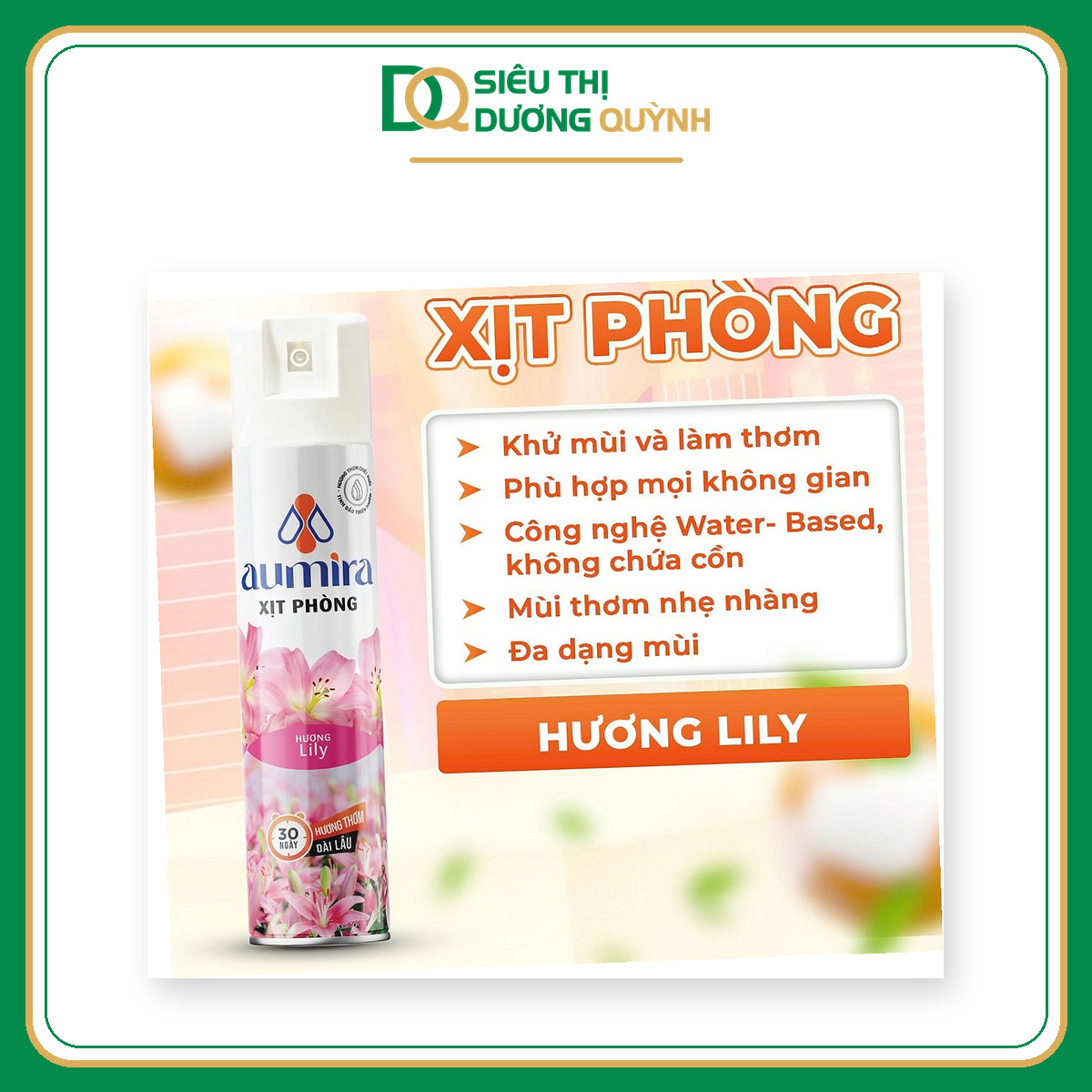 Xịt phòng Aumira Lily 280ml